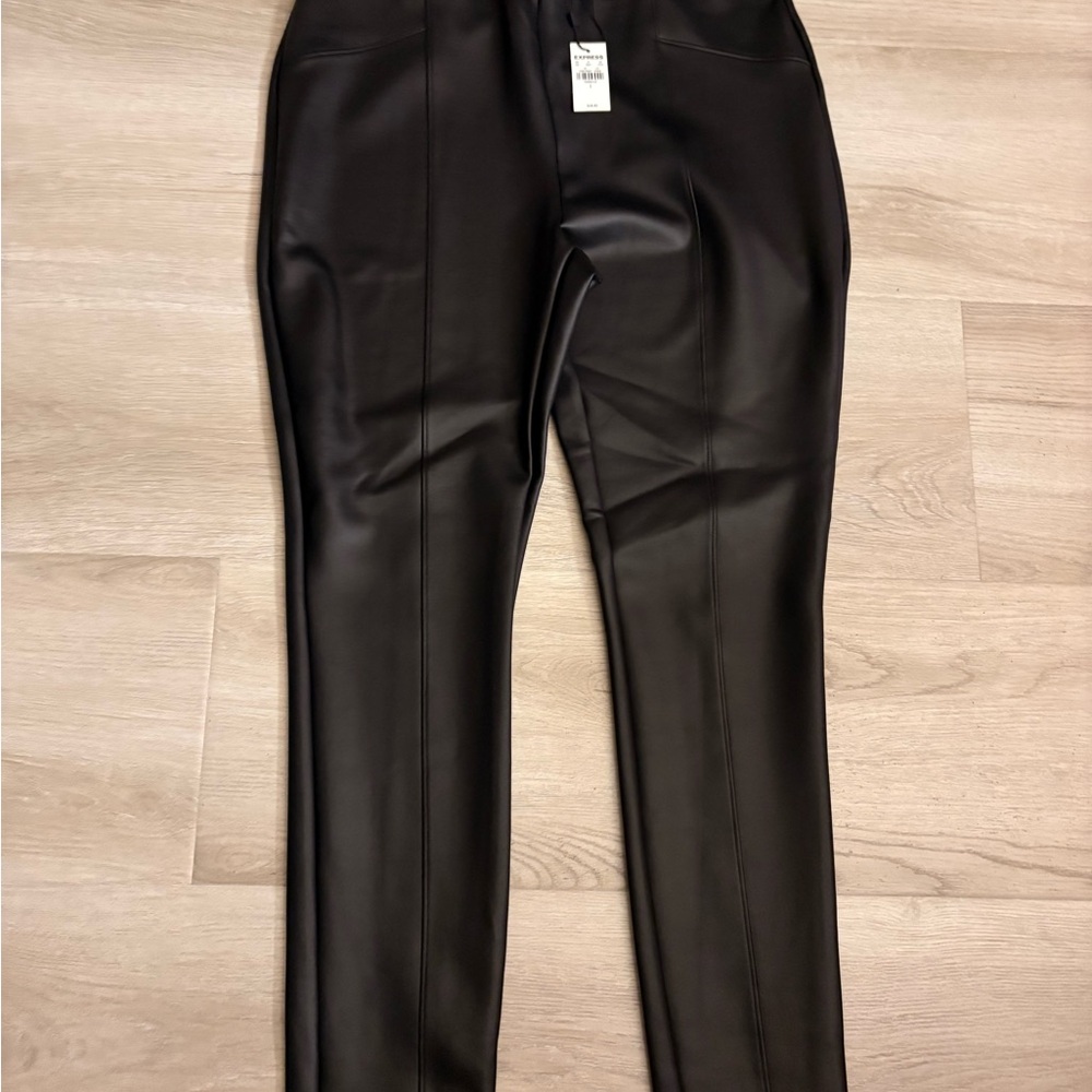Express Black Faux Leather Leggings